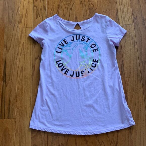 Justice 14–16 purple short sleeve T-shirt - Picture 1 of 6